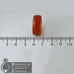 حلقه سنگی پهن عقیق قرمز اصل جواهر لوکس _ کد 401049