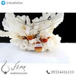 نیم ست زنانه عقیق مدل پاو _ کد : 400309 | جواهر لوکس