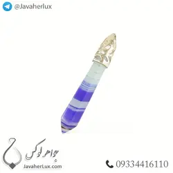 گردنبند سنگ عقیق سلیمانی مدل منشور _ کد : 400219 | جواهر لوکس