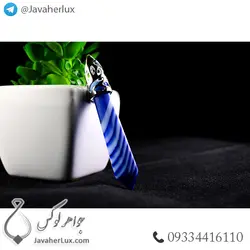 گردنبند سنگ عقیق سلیمانی مدل منشور _ کد : 400219 | جواهر لوکس