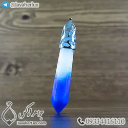 گردنبند سنگ عقیق سلیمانی مدل منشور _ کد : 400219 | جواهر لوکس