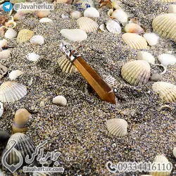 گردنبند سنگ چشم ببر مدل منشور _ کد : 400218 | جواهر لوکس