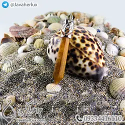 گردنبند سنگ چشم ببر مدل منشور _ کد : 400218 | جواهر لوکس