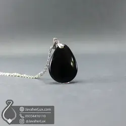 نیم ست زنانه سنگ عقیق سیاه اونیکس اصل و طبیعی مدل _ کد : 200182 | جواهر لوکس