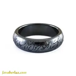 حلقه سنگ حدید حکاکی دعای هفت جلاله _ کد : 400040 | جواهر لوکس