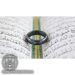 حلقه سنگ حدید حکاکی دعای هفت جلاله _ کد : 400040 | جواهر لوکس
