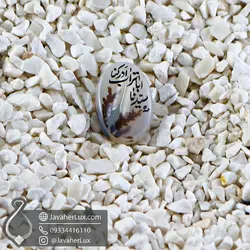 نگین عقیق شجر زیبا با حکاکی سیدنا اباتراب ادرکنا - کد : 400997 | جواهر لوکس