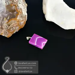 گردنبند عقیق سلیمانی صورتی _ کد : 400966 | جواهر لوکس