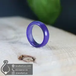 حلقه سنگی عقیق آبی _ کد : 400982 | جواهر لوکس