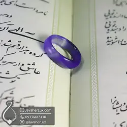 حلقه سنگی عقیق آبی _ کد : 400982 | جواهر لوکس