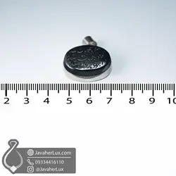 گردنبند نقره نگین سنگ حدید حکاکی دستی دعای هفت جلاله