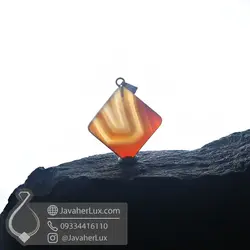 مدال عقیق طبیعی کارنلین میش چال _ کد 400855