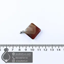 مدال عقیق طبیعی کارنلین میش چال _ کد 400855