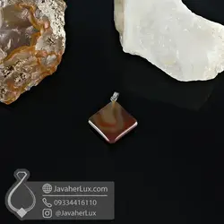 مدال عقیق طبیعی کارنلین میش چال _ کد 400855