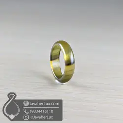 حلقه سنگی عقیق زرد سلیمانی مدل نگار _ کد : 400906