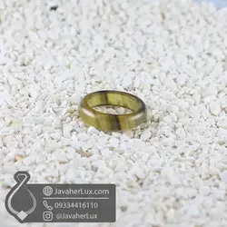 حلقه سنگی عقیق زرد سلیمانی مدل نگار _ کد : 400906