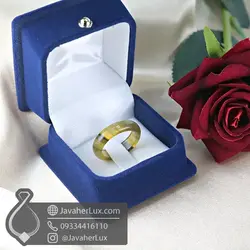 حلقه سنگی عقیق زرد سلیمانی مدل نگار _ کد : 400906