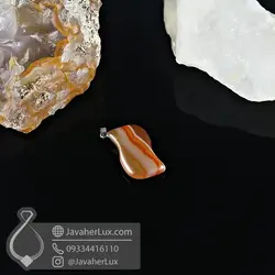 مدال سنگ کارنلین تراش اشکی مدل آلا داغ لار _ کد 400858 | جواهر لوکس