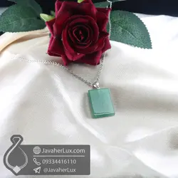 گردنبند سنگ آونتورین _ کد : 400735 | گردنبند سنگ | خرید گردنبند یشم | گردنبند زنانه