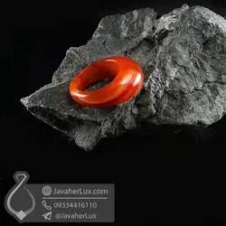 انگشتر سنگ عقیق سلیمانی قرمز _ کد : 400683