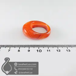 انگشتر سنگ عقیق سلیمانی قرمز _ کد : 400683