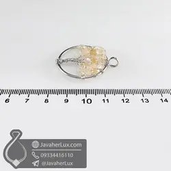 گردنبند سنگ سیترین درخت زندگی کوچک _ کد : 400628