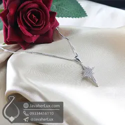 گردنبند نقره طرح ستاره _ کد : 100742 | گردنبند زنانه | خرید اینترنتی گردنبند | گردنبند نقره