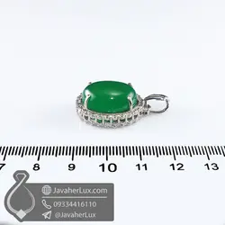گردنبند نقره زنانه عقیق سبز _ کد : 100651