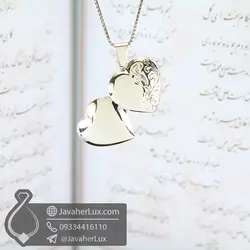 گردنبند نقره قاب عکسی طرح قلب _ کد : 100574 | جواهر لوکس
