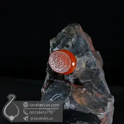 نگین عقیق حکاکی صلوات _ کد : 400491