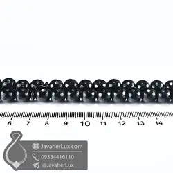 تسبیح عقیق سیاه 33 دانه تراش دار جواهر لوکس 500063