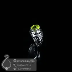 انگشتر نقره اسپرت مردانه زبرجد _ کد : 100541 | جواهر لوکس