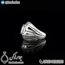 انگشتر یاقوت کبود مردانه _ کد : 100471 | جواهر لوکس