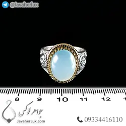 انگشتر نقره مردانه عقیق یاسی _ کد : 100484 | جواهر لوکس