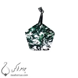 گردنبند سنگ عقیق خزه ای _ کد : 400231