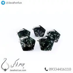 گردنبند سنگ عقیق خزه ای _ کد : 400231