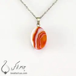 آویز سنگ عقیق کارنلیان _ کد : 400167 | جواهر لوکس