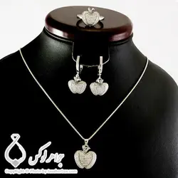 نیم ست نقره زنانه مدل کاگس _ کد : 100304 | جواهر لوکس
