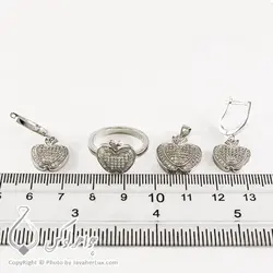 نیم ست نقره زنانه مدل کاگس _ کد : 100304 | جواهر لوکس