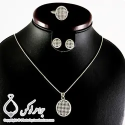 نیم ست نقره زنانه مدل دیکا _ کد : 100302 | جواهر لوکس