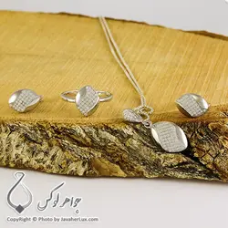 نیم ست نقره زنانه مدل لفو _ کد : 100294 | جواهر لوکس