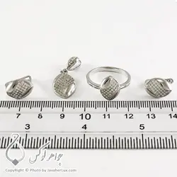 نیم ست نقره زنانه مدل لفو _ کد : 100294 | جواهر لوکس