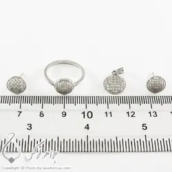 نیم ست نقره زنانه مدل الینر _ کد : 100283 | جواهر لوکس