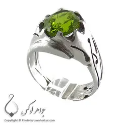 انگشتر نقره مردانه زبرجد مدل گولوم _ کد : 100118 | جواهر لوکس