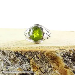 انگشتر نقره مردانه زبرجد مدل گولوم _ کد : 100118 | جواهر لوکس