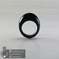 انگشتر سنگ عقیق سیاه اونیکس _ کد : 400076 | جواهر لوکس