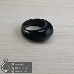انگشتر سنگ عقیق سیاه اونیکس _ کد : 400076 | جواهر لوکس