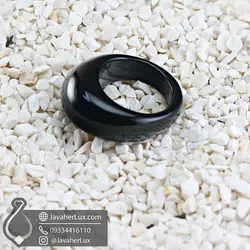 انگشتر سنگ عقیق سیاه اونیکس _ کد : 400076 | جواهر لوکس