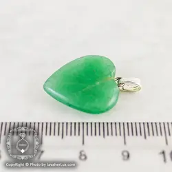 آویز آونتورین سبز تراش قلب _ کد : 400055 | جواهر لوکس