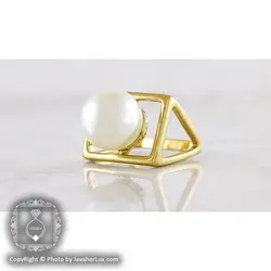 انگشتر مروارید زنانه مدل اوجا _ کد : 200157 | جواهر لوکس